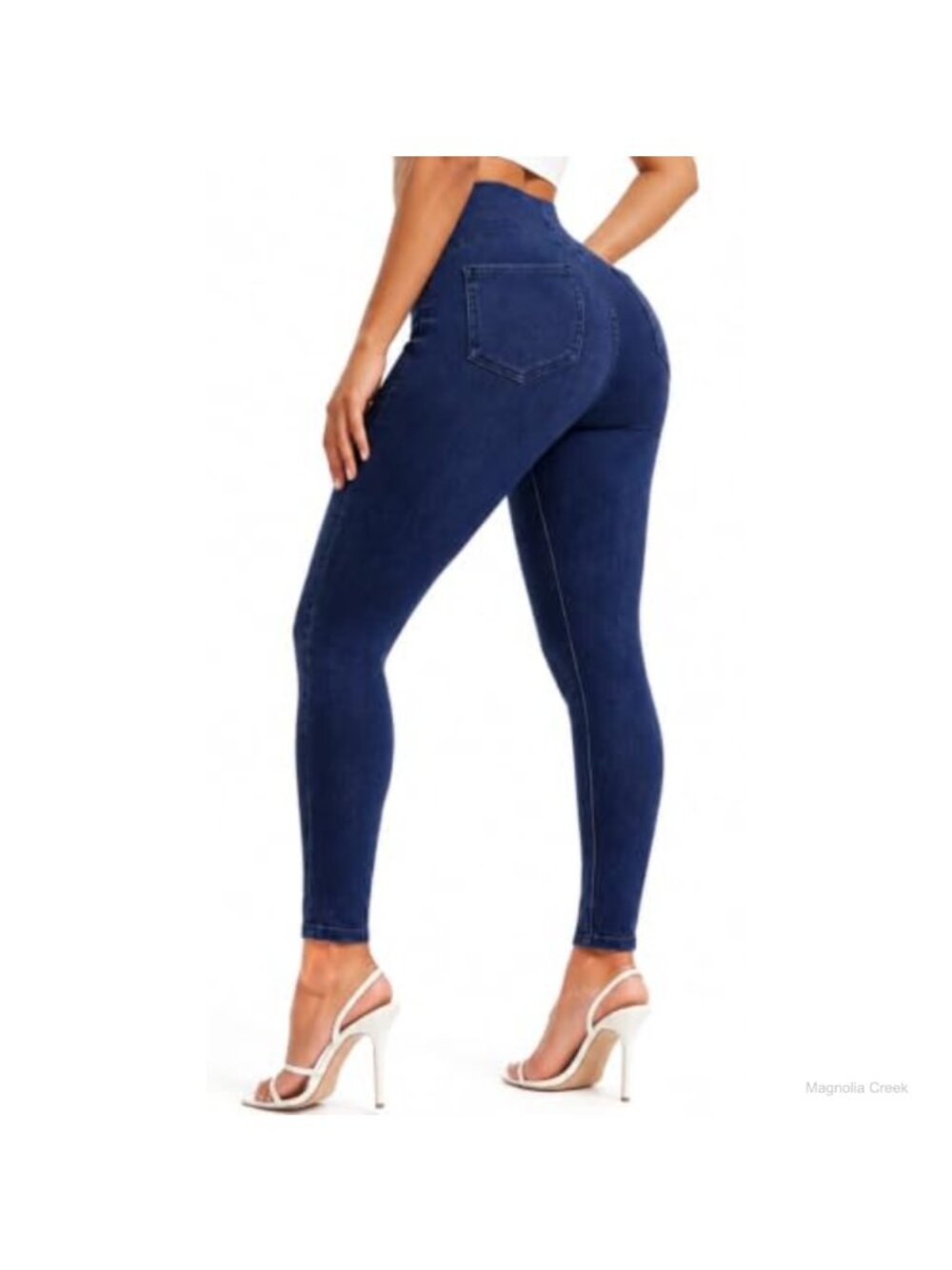 Women's Jeggings Tummy Control Stretchy Skinny Pull-On High Waist Denim Leggings